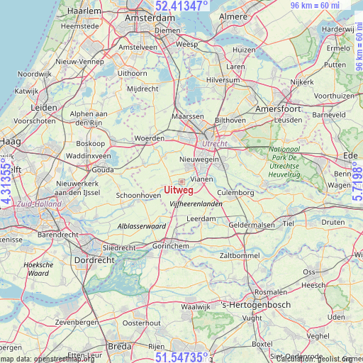 Uitweg on map