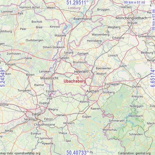 Ubachsberg on map