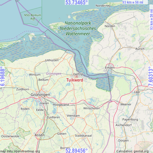 Tuikwerd on map