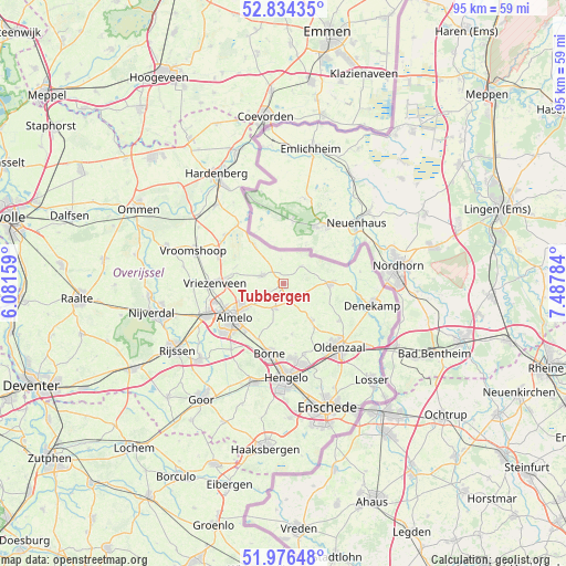 Tubbergen on map