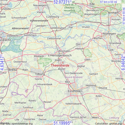 Theereheide on map