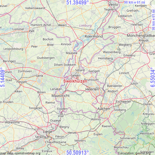 Sweikhuizen on map