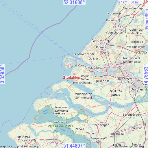 Stuifakker on map