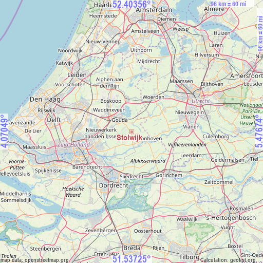 Stolwijk on map