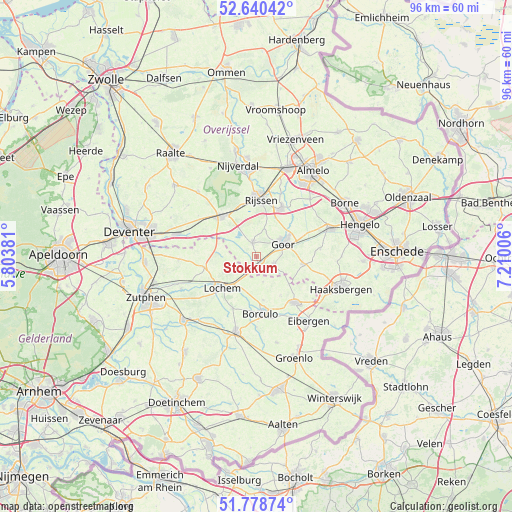 Stokkum on map