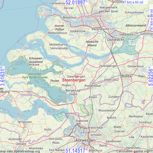 Steenbergen on map
