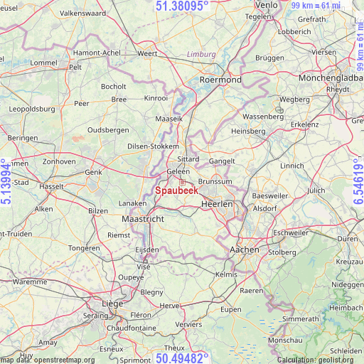 Spaubeek on map