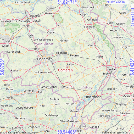 Someren on map