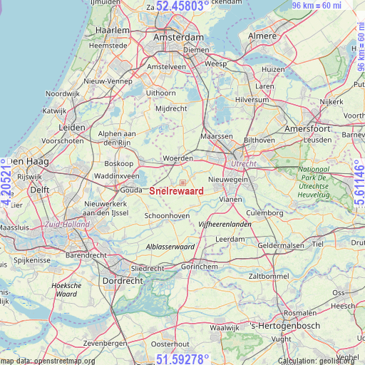 Snelrewaard on map