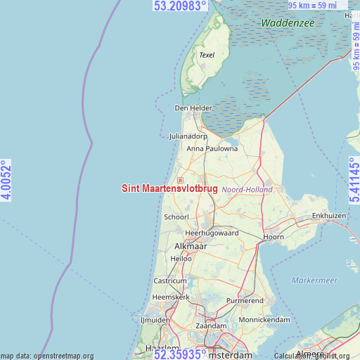 Sint Maartensvlotbrug on map