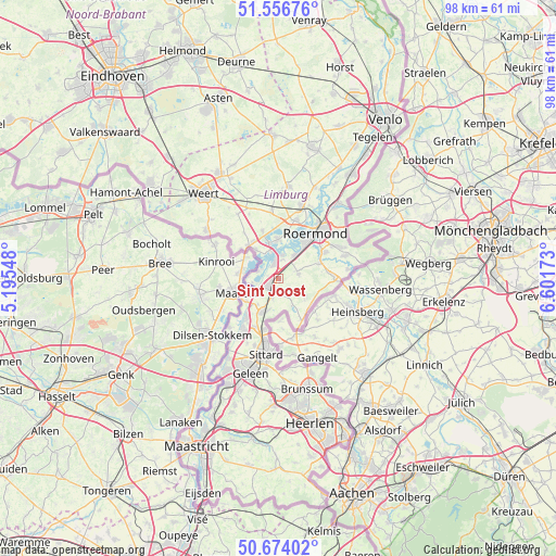 Sint Joost on map