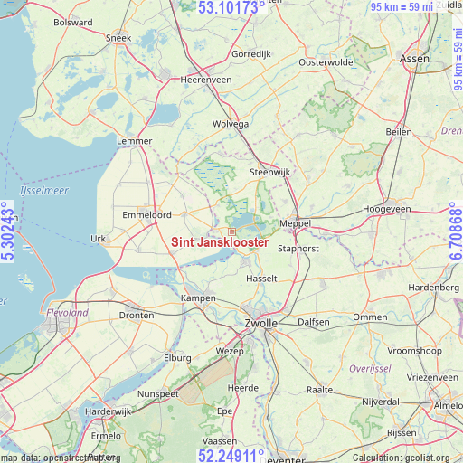 Sint Jansklooster on map