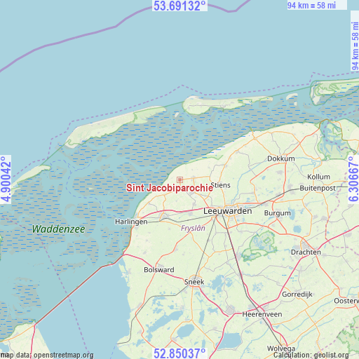 Sint Jacobiparochie on map