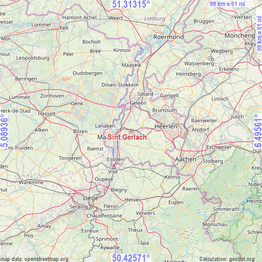 Sint Gerlach on map