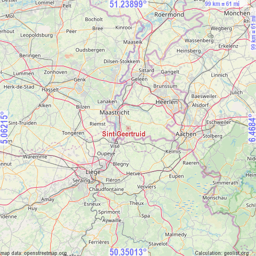 Sint Geertruid on map
