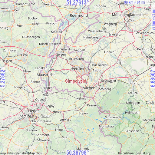 Simpelveld on map