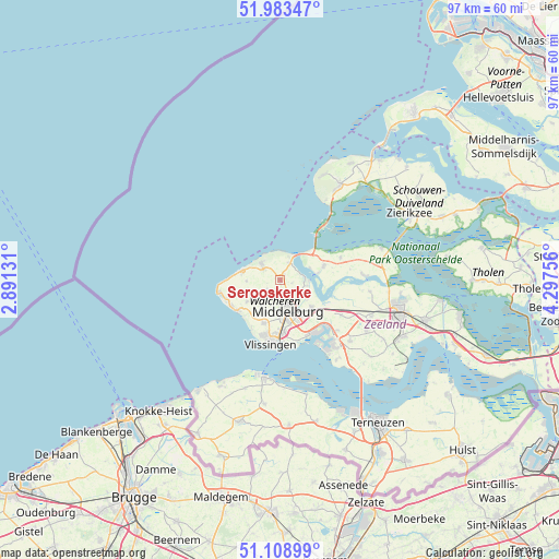 Serooskerke on map