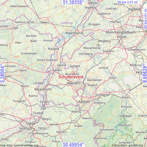 Schuttersveld on map