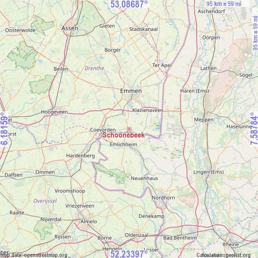 Schoonebeek on map