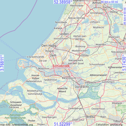Schiebroek on map