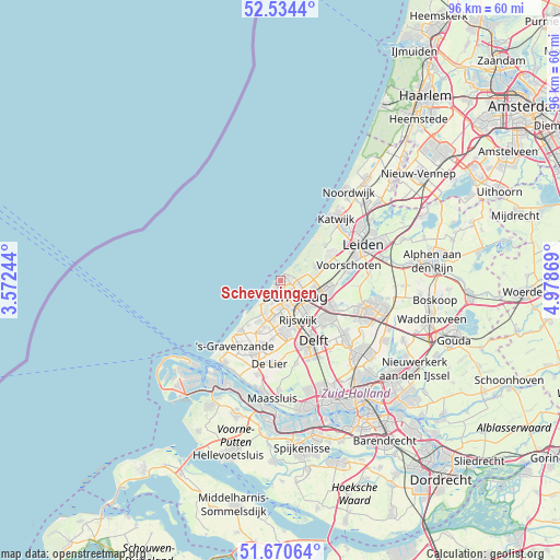 Scheveningen on map