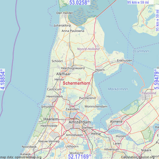 Schermerhorn on map