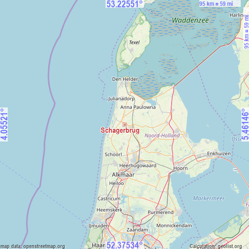 Schagerbrug on map