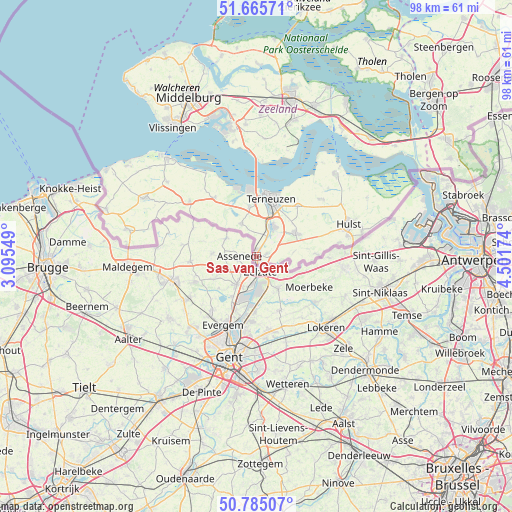 Sas van Gent on map