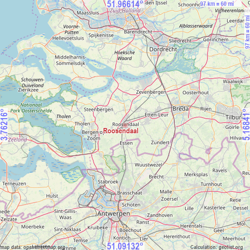 Roosendaal on map