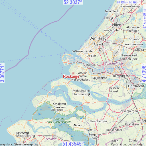 Rockanje on map