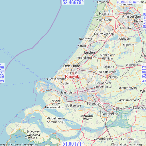 Rijswijk on map