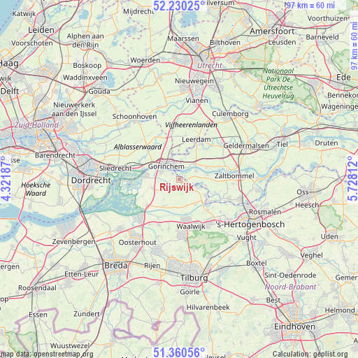 Rijswijk on map