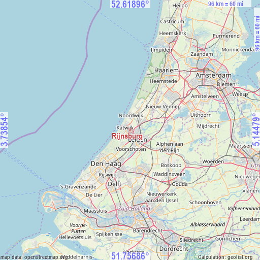Rijnsburg on map