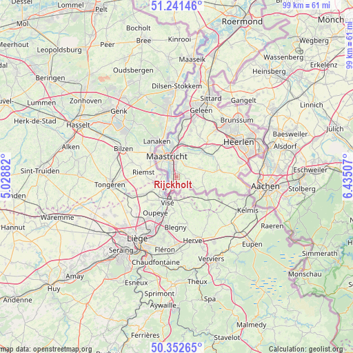 Rijckholt on map
