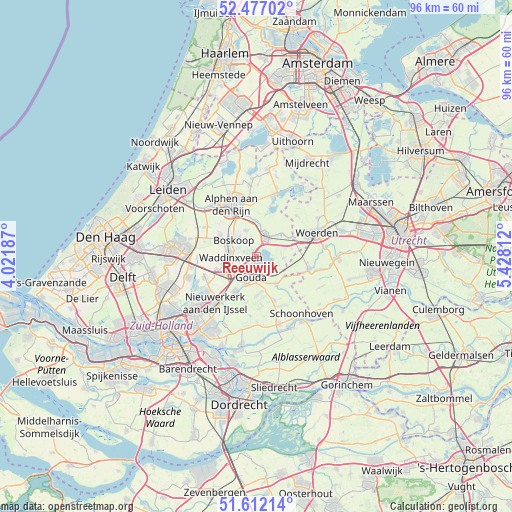 Reeuwijk on map