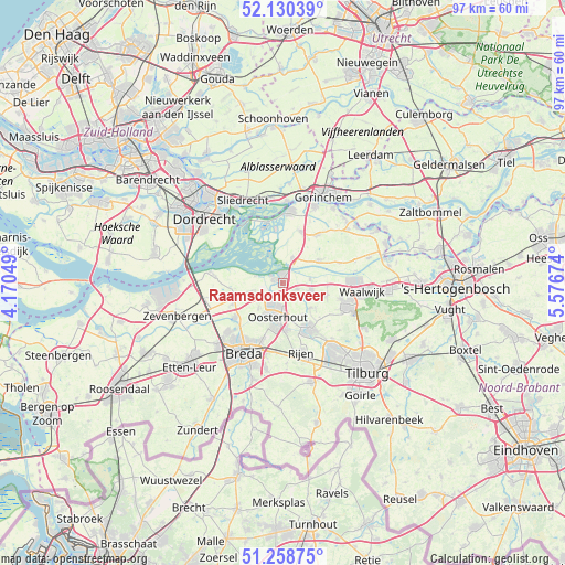 Raamsdonksveer on map