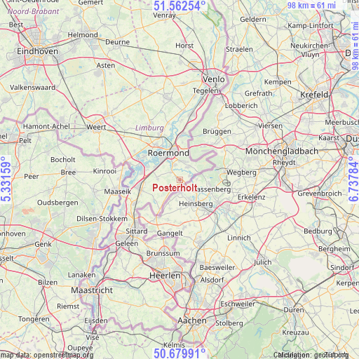 Posterholt on map