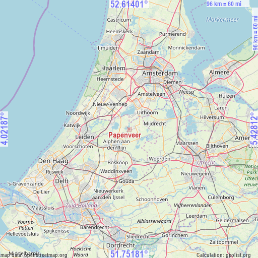 Papenveer on map