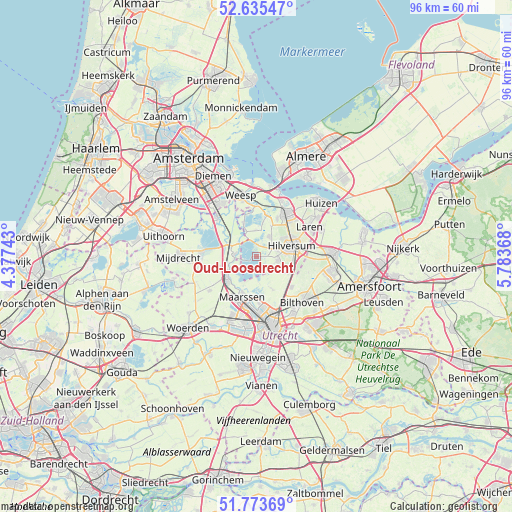 Oud-Loosdrecht on map