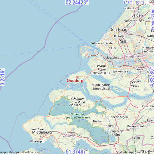 Ouddorp on map