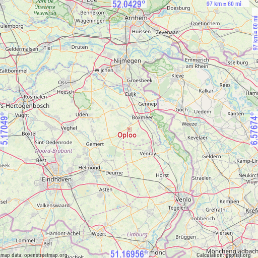 Oploo on map