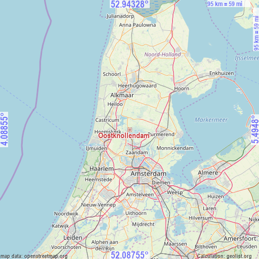 Oostknollendam on map