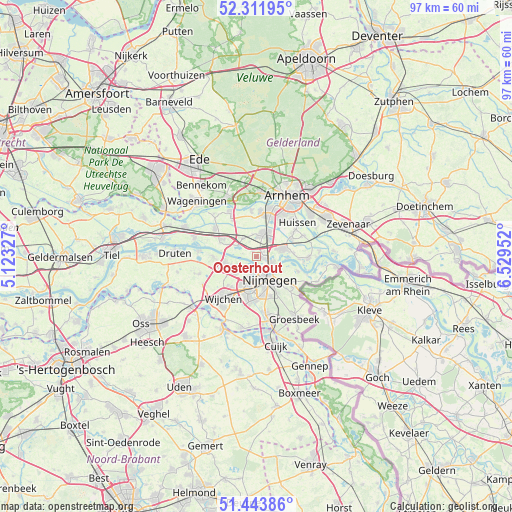 Oosterhout on map