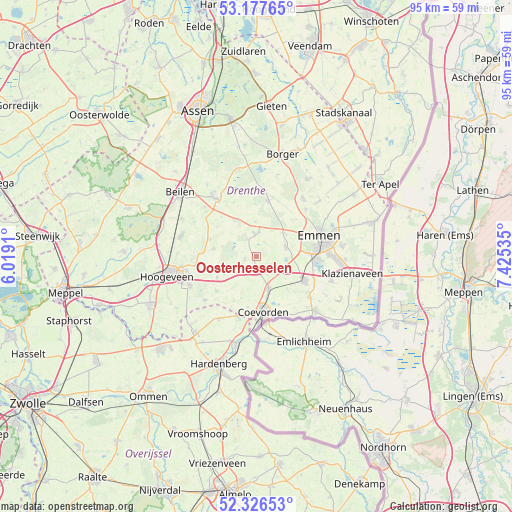 Oosterhesselen on map