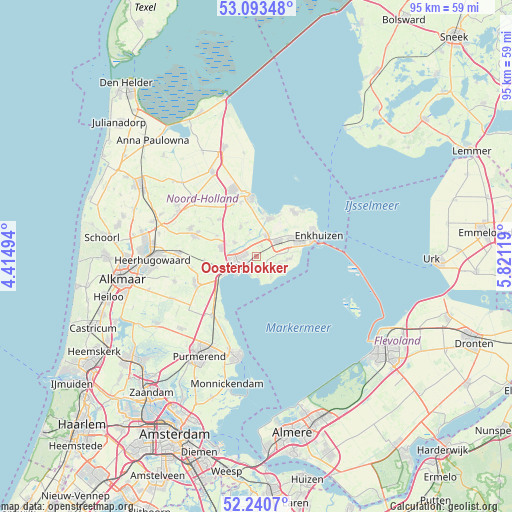 Oosterblokker on map