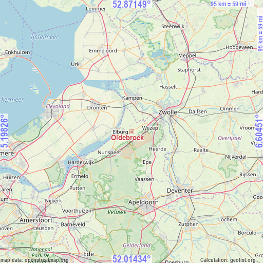 Oldebroek on map