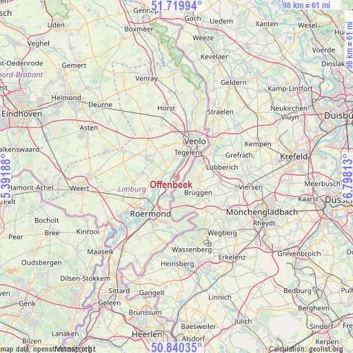 Offenbeek on map