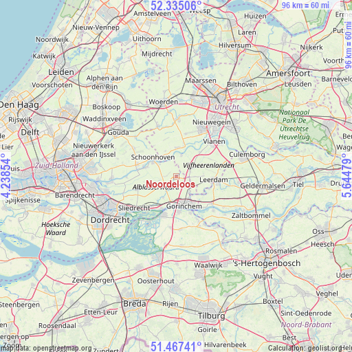 Noordeloos on map
