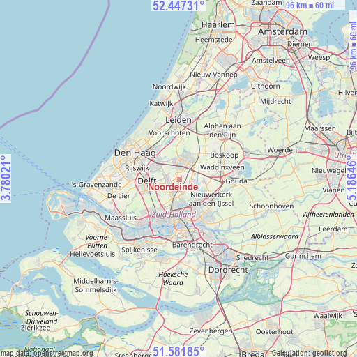 Noordeinde on map