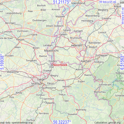 Noorbeek on map